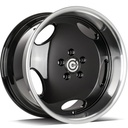 STATUSFÄLGAR VINTAGE BLACK GLOSSY LIP POLISHED 9.5x18 5/112 ET35 CB66.6