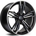STATUSFÄLGAR DYNAMITE MATT BLACK FRONT POLISHED 8x17 5/120 ET30 CB72.6