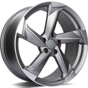STATUSFÄLGAR TWIST MATT ANTHRACITE FRONT POLISHED 8x18 5/112 ET35 CB66.5