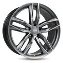 STATUSFÄLGAR RS3 MATT PALLADIUM FRONT POLISH 8x18 5/108 ET45 CB72.6