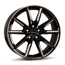 BORBET LX18 BLACK GLOSS GOLD SPOKE RIM 8x18 5/108 ET45 CB72.5