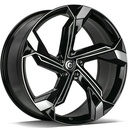 STATUSFÄLGAR SUPERSTAR BLACK FRONT POLISHED 8.5x19 5/112 ET35 CB66.5