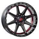 BARZETTA ATV SATIN BLACK WITH RED STRIPE 7x16 4/156 ET10 CB89.1