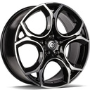 STATUSFÄLGAR UNIQUE BLACK FRONT POLISHED 7.5x18 5/112 ET45 CB57.1