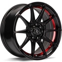 STATUSFÄLGAR SCF-F BLACK GLOSSY RED INNER LIP 7x15 4/100-114.3 ET35 CB67.1