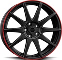 BORBET GTX BLACK MATT RIM RED 8x19 5/114.3 ET50 CB72.5