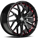 SEVENTY9 SV-C BLACK GLOSSY RED INNER LIP 7.5x17 5/112 ET40 CB66.5