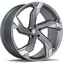 STATUSFÄLGAR SUPERSTAR MATT ANTHRACITE FRONT POLISHED 9.5x21 5/112 ET25 CB66.5