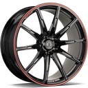 STATUSFÄLGAR MF.7 BLACK GLOSSY RED 10x23 5/130 ET25 CB84.1