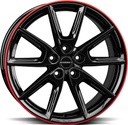 BORBET LX19 BLACK GLOSS RIM RED 8x19 5/112 ET40 CB66.5