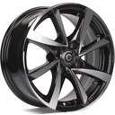 STATUSFÄLGAR MARSEILLE BLACK FRONT POLISHED 6.5x15 4/108 ET25 CB65.1