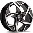 STATUSFÄLGAR WHISTLE BLACK FRONT POLISHED 7.5x18 5/114.3 ET40 CB73.1