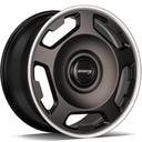STATUSFÄLGAR MF.15 MATT BLACK LIP POLISHED 8.5x20 5/112 ET35 CB66.6