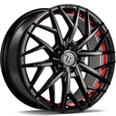 STATUSFÄLGAR SSF-1 BLACK GLOSSY RED INNER LIP 8.5x19 5/112 ET45 CB66.6