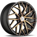 STATUSFÄLGAR SSF-1 BLACK GLOSSY GOLD FRONT 8.5x19 5/112 ET45 CB66.6