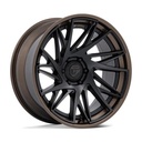 STATUSFÄLGAR FC405 DYNAMO MATTE BLACK W/ GLOSS BRONZE LIP 9.5x22 6/139.7 ET20 CB106.1