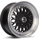 STATUSFÄLGAR SV-E MATT BLACK LIP POLISHED 7x15 4/100-114.3 ET30 CB67.1