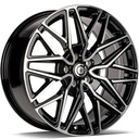 STATUSFÄLGAR IDAHO BLACK FRONT POLISHED 8x18 5/160 ET50 CB65.1