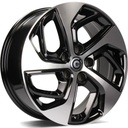 STATUSFÄLGAR PACIFIC BLACK FRONT POLISHED 7.5x18 5/114.3 ET45 CB73.1