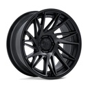 STATUSFÄLGAR FC405 DYNAMO MATTE BLACK W/ GLOSS BLACK LIP 9.5x22 6/135 ET20 CB87.1
