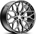 VOSSEN HF2 BRUSH GLOSS BLACK 10.5x21 5/112 ET42 CB66.6