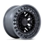 BLACKRHINO ALPHA MATTE BLACK W/ GUNMETAL LIP 10x20 6/139.7 ET-18 CB106.1