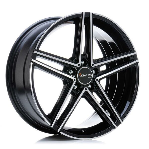 AVUS AC 515 Black Polished 8.5x19 5112 ET45 CB66.5 Alumiinivanteet 4910 1
