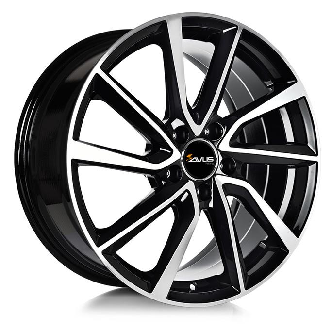 AVUS AC 518 Black Polished 5.5x15 5100 ET40 CB57.1 Alumiinivanteet 5596 1