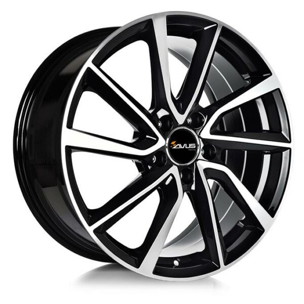AVUS AC 518 Black Polished 7.5x17 51143 ET38 CB67.1 Alumiinivanteet 5636 1