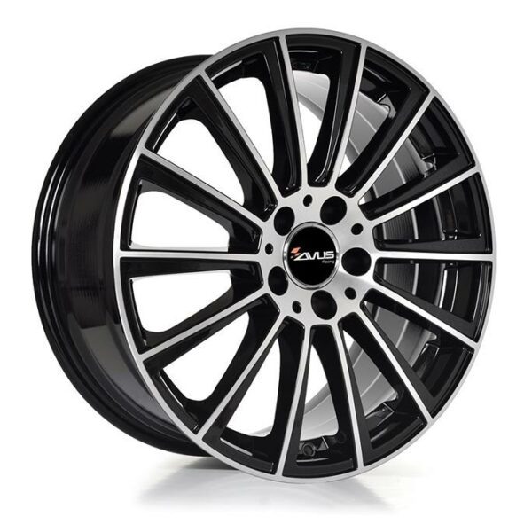 AVUS AC M07 Black Polished 8.0x19 5112 ET43 CB66.6 Alumiinivanteet 4991 1
