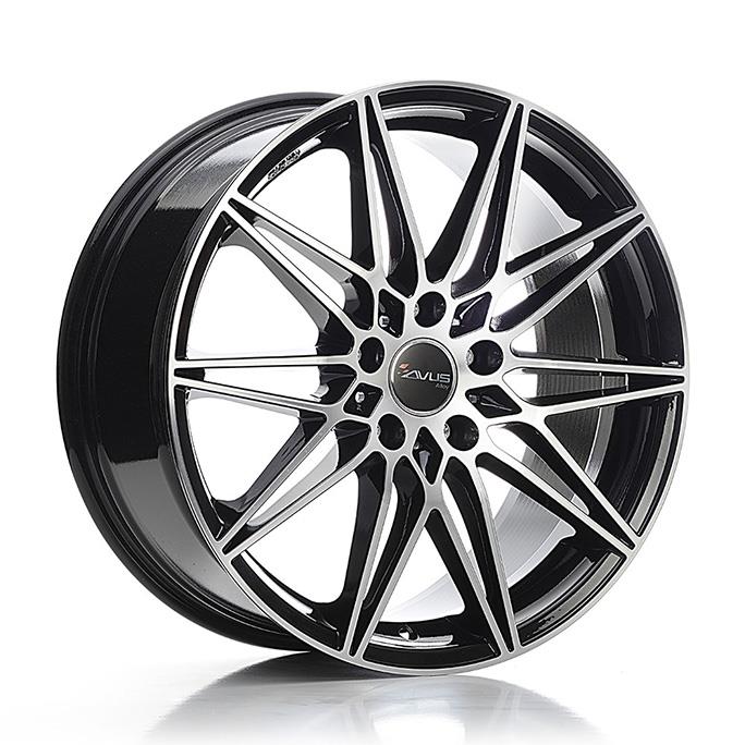 AVUS AC MB5 Black Polished 8.0x18 5112 ET45 CB66.7 Alumiinivanteet 5028 1