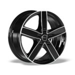 AVUS AC V51 Black Polished 7.0x17 51143 ET45 CB66.1 Alumiinivanteet 7686 1