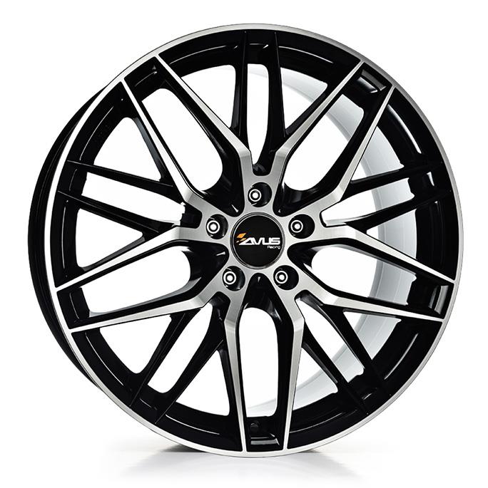 AVUS AF19 Black Polished 8.0x18 5112 ET30 CB66.7 Alumiinivanteet 5102 1