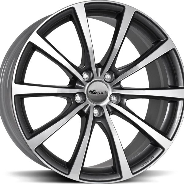 BROCK B32 Titanium Full Polish 8.5x19 5112 ET45 CB66.6 Alumiinivanteet 19484 1