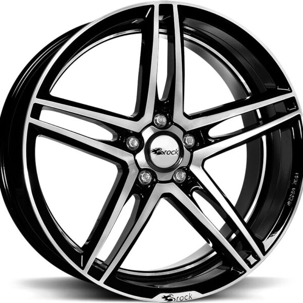 BROCK B33 Black Full Polish 8.0x18 51143 ET45 CB72.6 Alumiinivanteet 19553 1