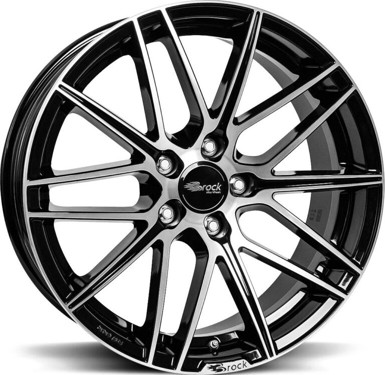 BROCK B34 Black Full Polish 7.5x17 5112 ET35 CB66.6 Alumiinivanteet 12508 1
