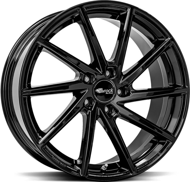BROCK B37 Shiny Black 8.0x18 5112 ET50 CB57.1 Alumiinivanteet 34852 1