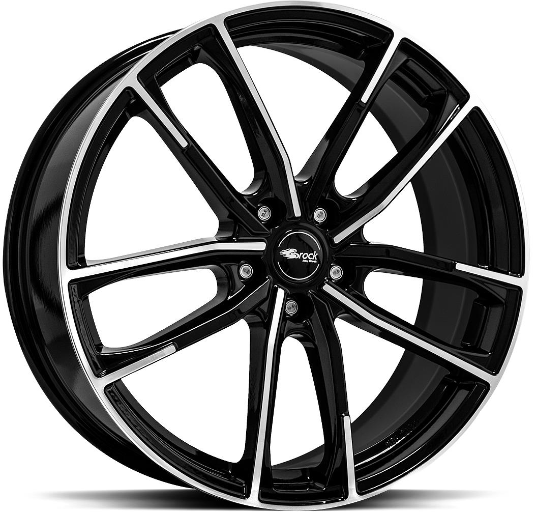 BROCK B38 Black Full Polish 8.0x18 5112 ET52 CB66.7 Alumiinivanteet 12705 1 BROCK B38 Black Full Polish 8.0x18 5112 ET52 CB66.7 Alumiinivanteet 12705 1