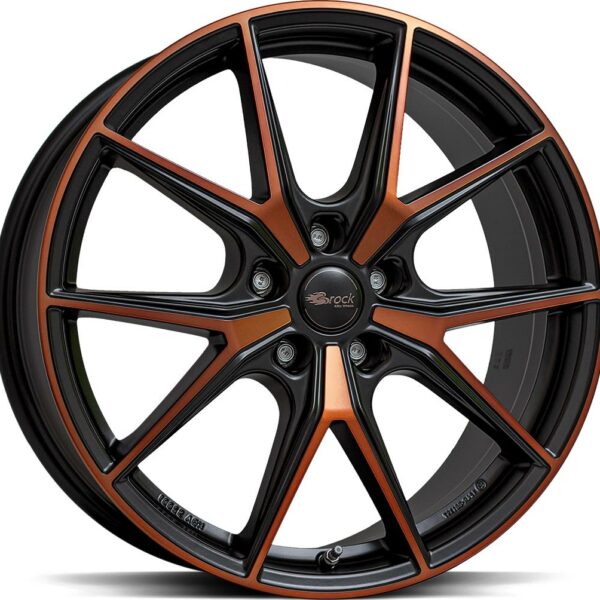 BROCK B40 Black Orange Matt 8.0x19 5112 ET50 CB57.1 Alumiinivanteet 28099 1