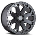 Black Rhino Warlord Matte Gunmetal 8.0x17 5120 ET35 CB76.0 Alumiinivanteet 8969 1