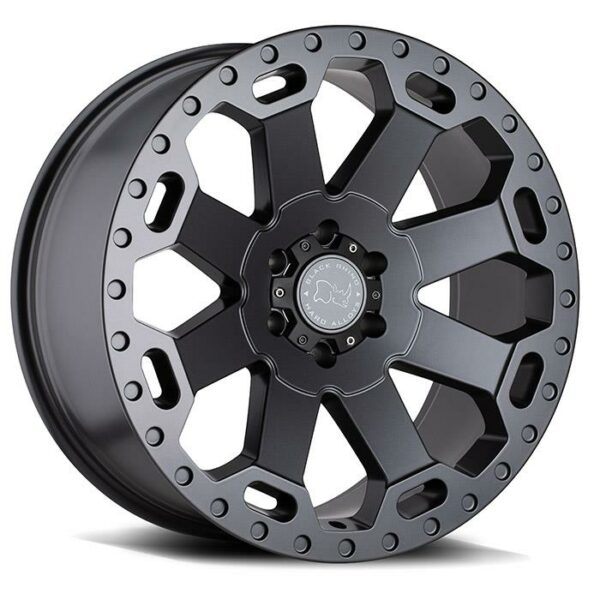 Black Rhino Warlord Matte Gunmetal 8.0x17 5120 ET35 CB76.0 Alumiinivanteet 8969 1