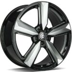 Blast Black front polished edges polished 8.0x18 5/112 ET35 CB66.5