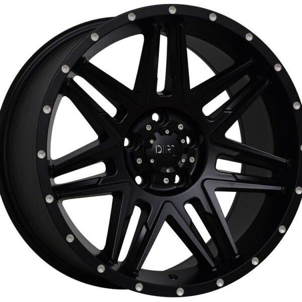 D62 Flatblack milled rivets 9.0x20 61143 ET25 CB66.1 Alumiinivanteet 15062 1