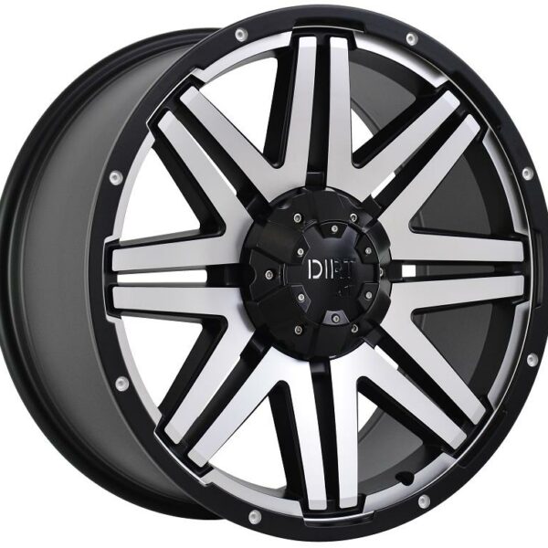 D68 Flatblack machined face 9.0x20 61143 ET25 CB66.1 Alumiinivanteet 14539 1