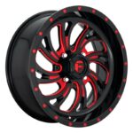 FV642 GLOSS BLACK RED TINTED CLEAR 7.0x18 4/156 ET13 CB132.0