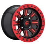 FV911 GLOSS BLACK RED TINTED CLEAR 10.0x15 4/137 ET25 CB110.1