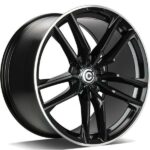 Invention Black Glossy Lip Polished 11.0x21 5/112 ET49 CB66.6