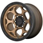 KMC KM541 MATTE BRONZE WITH BLACK LIP 8.5x18 6/139.7 ET18 CB106.2