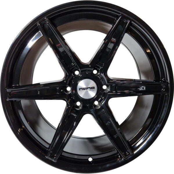 Nano 5774 Glossy Black 9.5x20 61397 ET12 CB110.0 Alumiinivanteet 9738 1