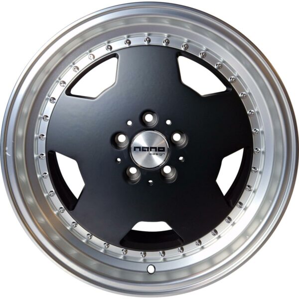 Nano 5852 Matte black machined lip 8.0x18 5112 ET30 CB66.6 Alumiinivanteet 9752 1
